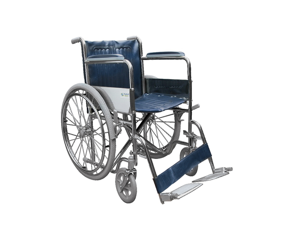 Silla de Ruedas Estandar Neumática con Asiento de 18", Medical Store