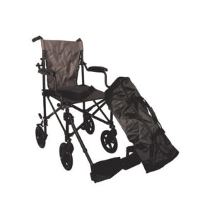 Silla de Ruedas de Traslado de Aluminio con Asiento de 19", Medical Store