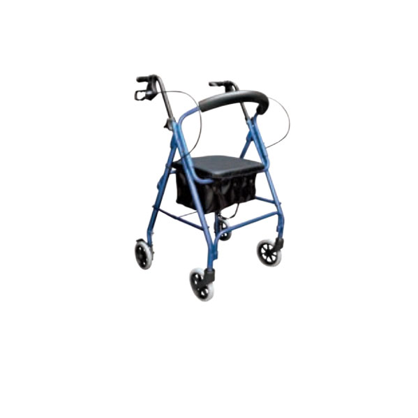 Andadera Rollator en aluminio esmaltado rojo, c/4 ruedas de 6", Drive - Image 2