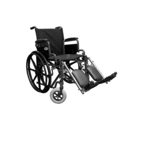 Silla de ruedas estándar MM5-B c/elevapiernas, asiento de 19”, Medical Store