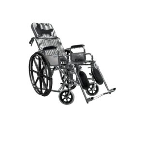 Silla de ruedas línea especializada, reclinable c/asiento de 18” cromada, Medical Store