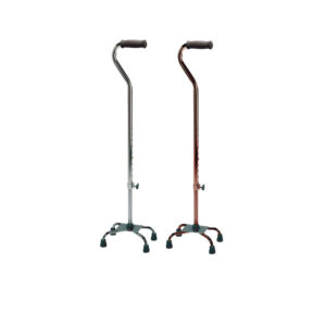 Bastón de aluminio de 4 apoyos, c/puño de plastico resistente, ajustable, Drive