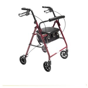 Andadera Rollator c/bolsa, manubrios de altura ajustable y bolsa de lona, Medical Store.