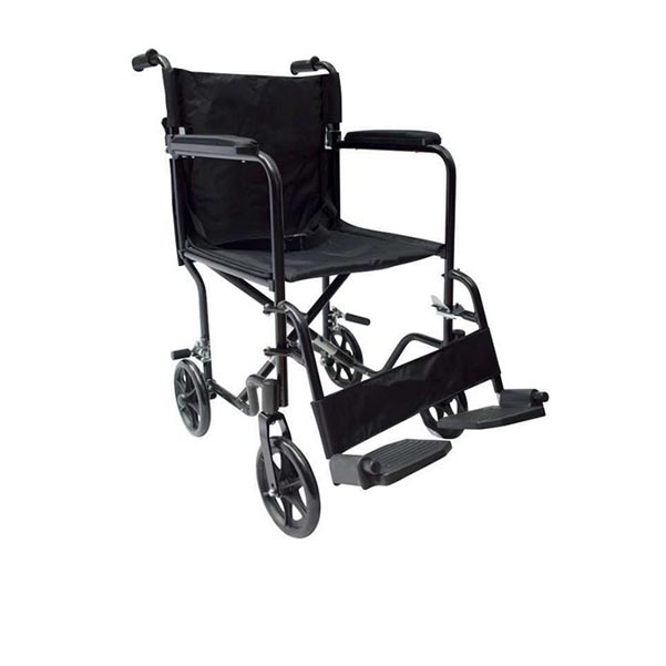Silla de ruedas traslado, c/asiento de 17", estructura de aluminio, Medical Store