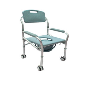 Cómodo c/estructura plegable de aluminio, respaldo desmontable, Medical Store