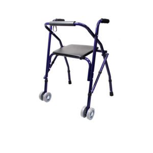 Andadera Rollator c/ruedas delanteras en aluminio color azul, Eko Mobility