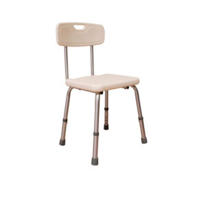 Banco para ducha de aluminio blanco, desarmable c/altura ajustable, Reactiv