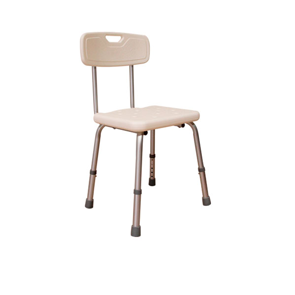 Banco para ducha de aluminio blanco, desarmable c/altura ajustable, Reactiv