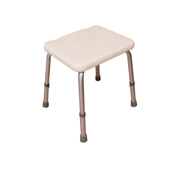 Banco para ducha de aluminio blanco, desarmable c/altura ajustable, Reactiv - Image 2