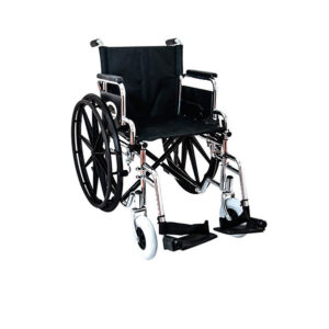 Silla de ruedas Ekonfort cromada c/asiento y respaldo en tela de nylon, Eko Mobility