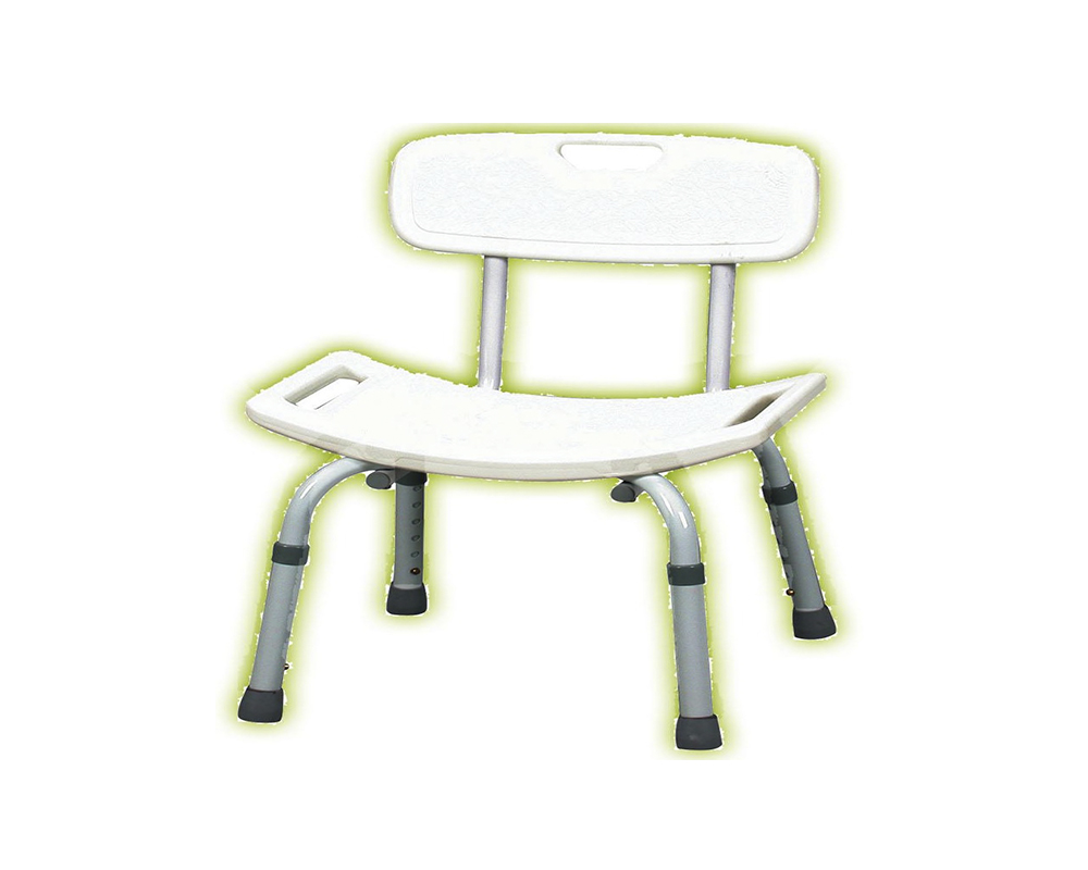 Banco para Baño con Respaldo color Blanco, Mobicare