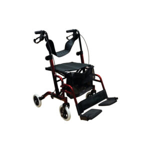 Andadera Rollator Híbrida Roja Ultraligera, Eko Mobility
