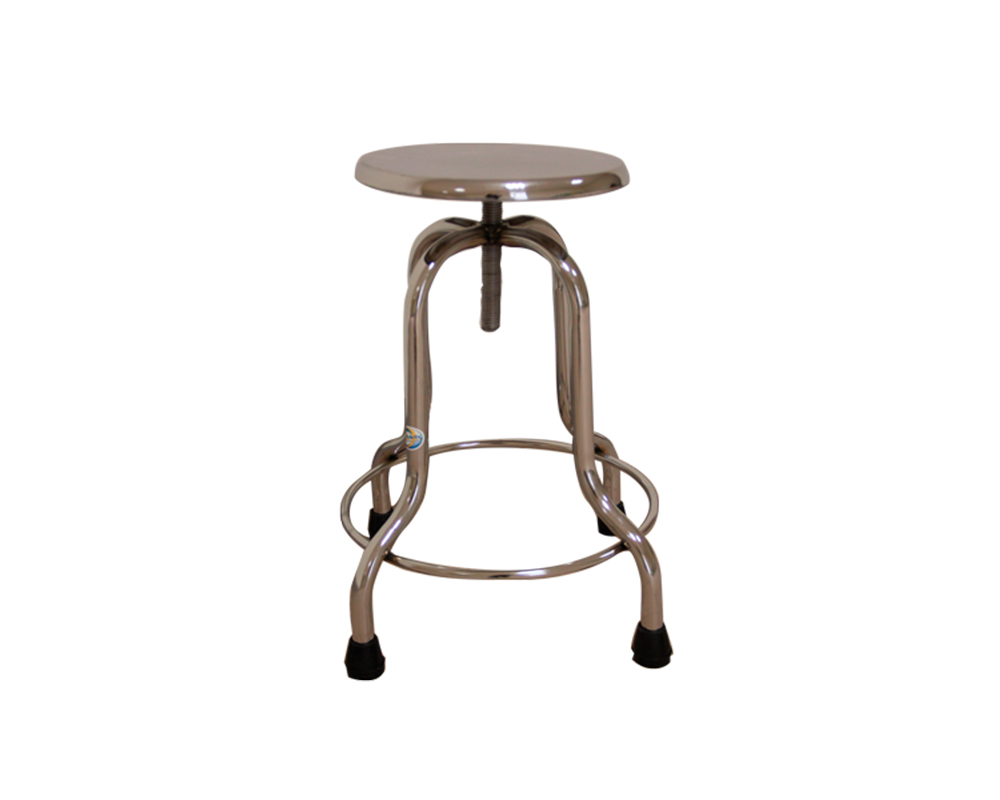 Banco giratorio cromado sin ruedas, ReActiv