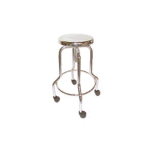 Banco giratorio cromado con ruedas, ReActiv