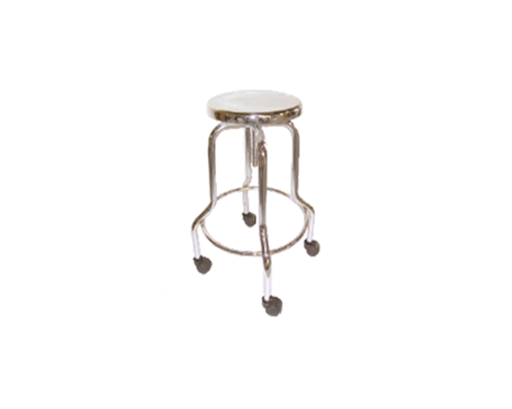 Banco giratorio cromado con ruedas, ReActiv