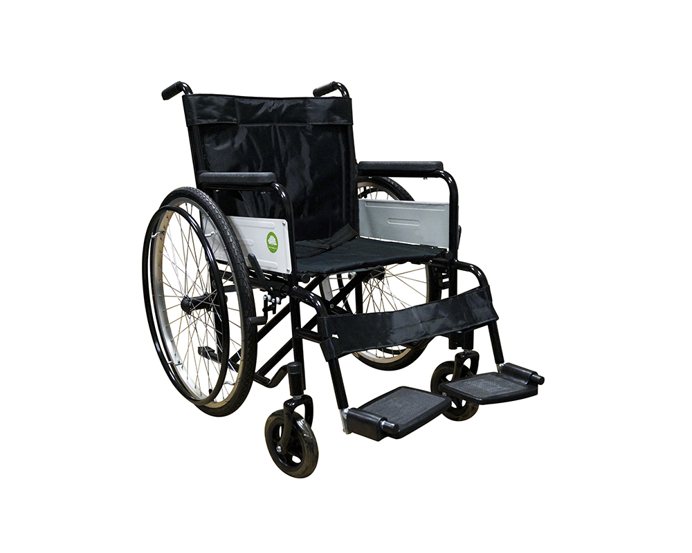 Silla de Ruedas Plegable de Acero 18" color Negro, Eko Mobility